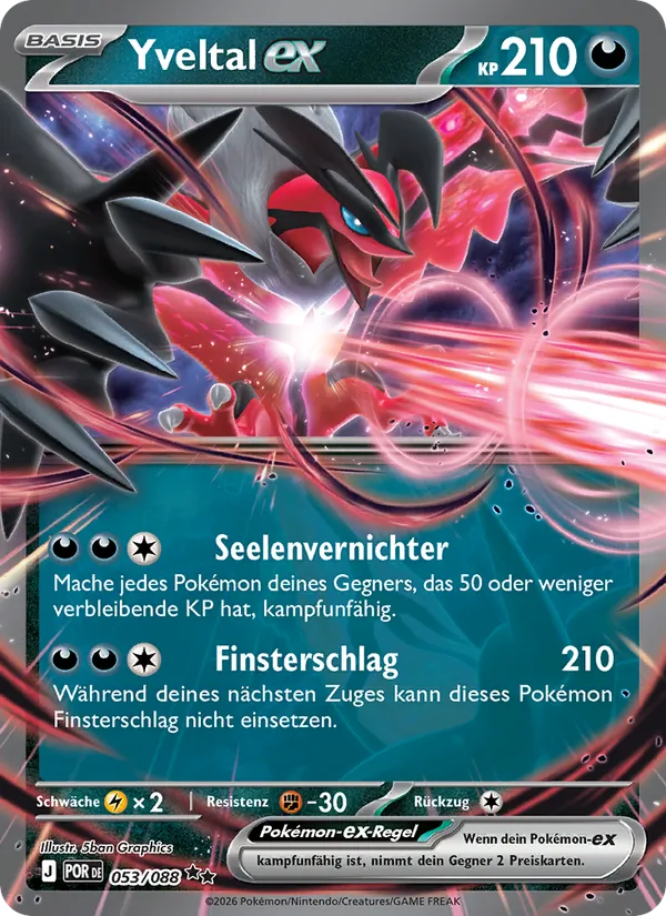 Karte Yveltal-ex aus Optimale Ordnung, Nummer 053/88