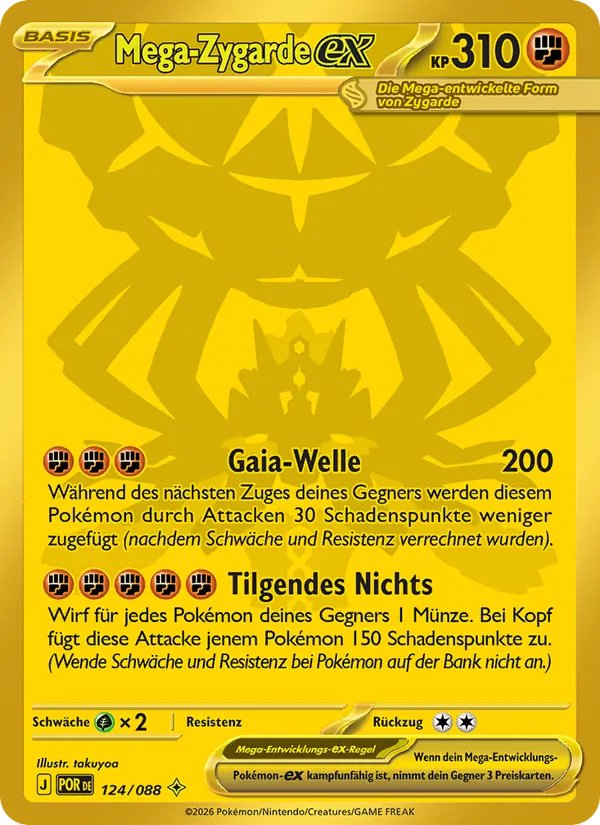 Karte Mega-Zygarde-ex aus Optimale Ordnung, Nummer 124/88