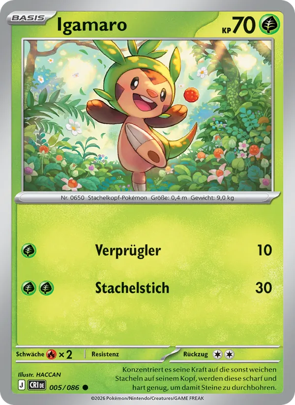 Karte Igamaro aus Wachsendes Chaos, Nummer 005/86