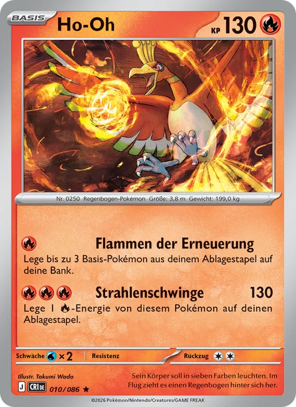 Karte Ho-Oh aus Wachsendes Chaos, Nummer 010/86