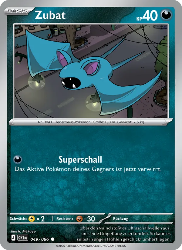 Karte Zubat aus Wachsendes Chaos, Nummer 049/86