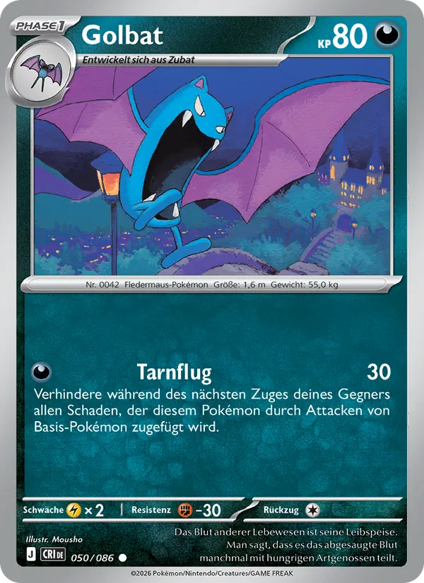 Karte Golbat aus Wachsendes Chaos, Nummer 050/86