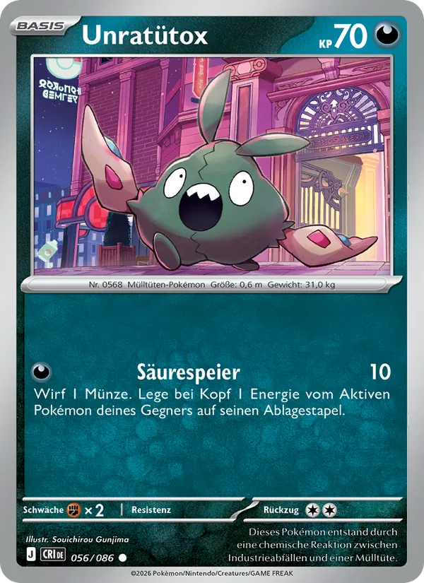 Karte Unratütox aus Wachsendes Chaos, Nummer 056/86