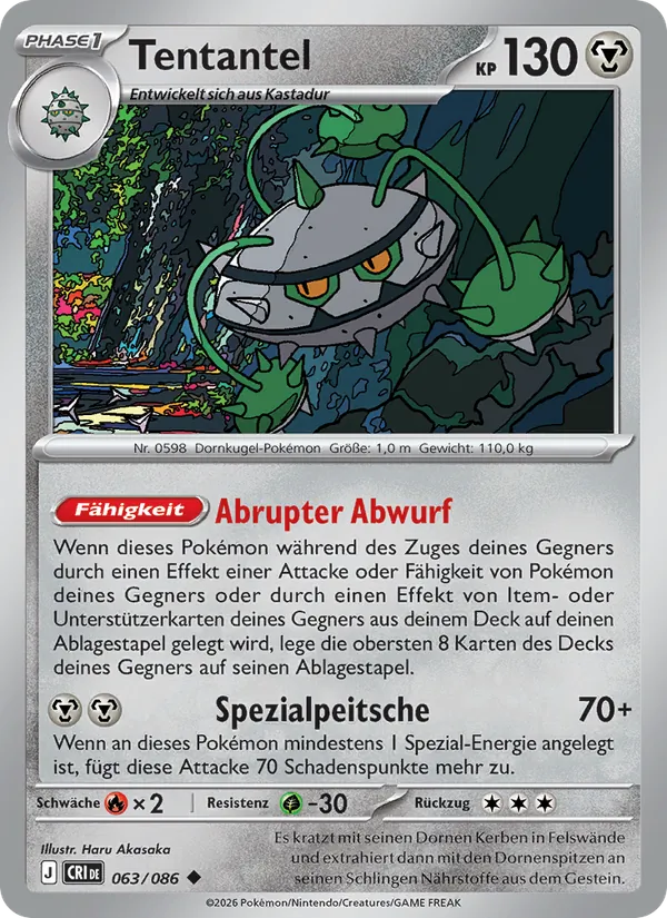 Karte Tentantel aus Wachsendes Chaos, Nummer 063/86