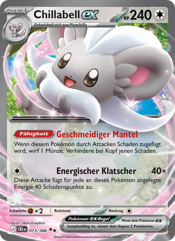Karte Chillabell-ex aus Wachsendes Chaos, Nummer 073/86