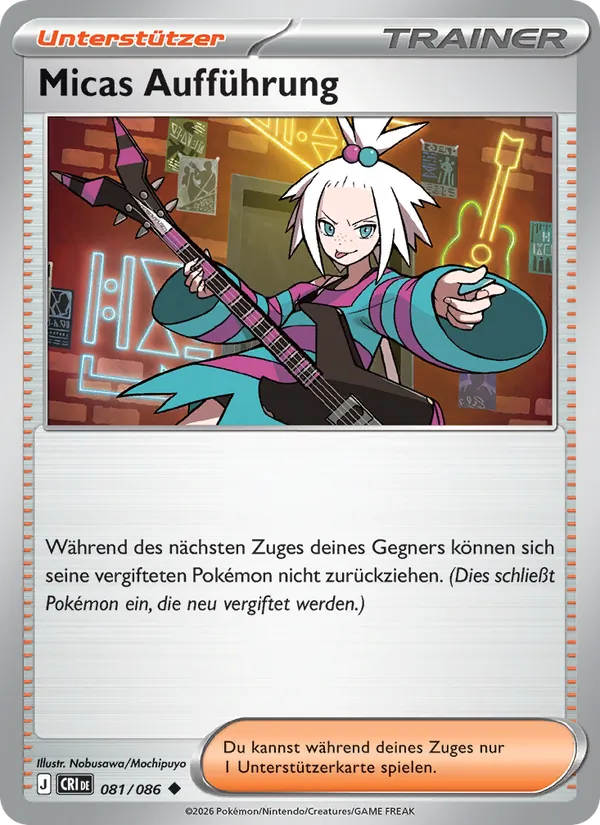 Karte Micas Aufführung aus Wachsendes Chaos, Nummer 081/86