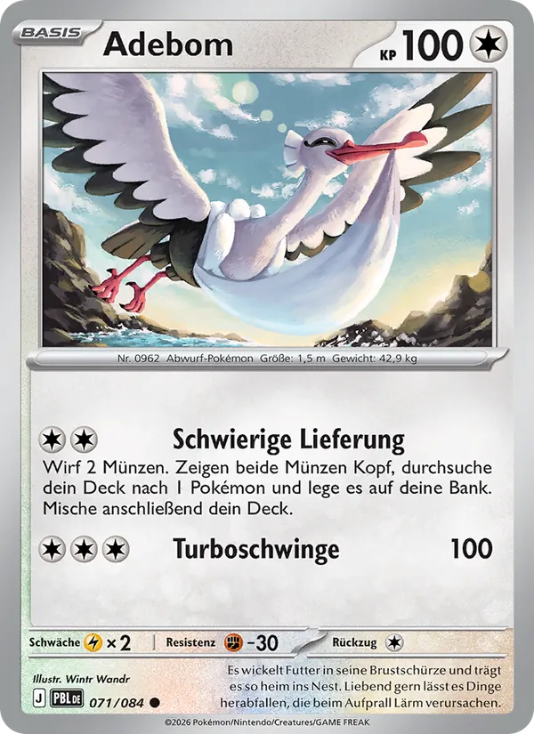 Karte Adebom aus Dunkelnacht, Nummer 071/84
