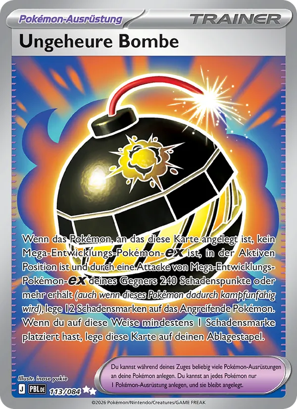 Karte Ungeheure Bombe aus Dunkelnacht, Nummer 113/84