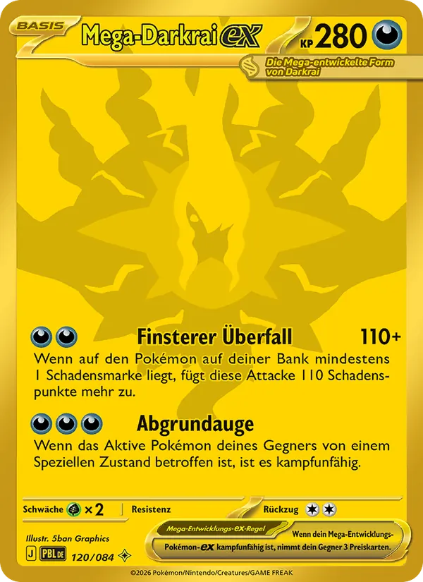 Karte Mega-Darkrai-ex aus Dunkelnacht, Nummer 120/84