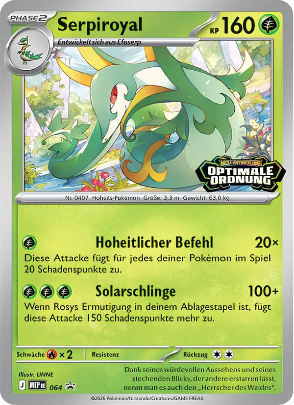 Karte Serpiroyal aus MEP Black Star Promos, Nummer 064