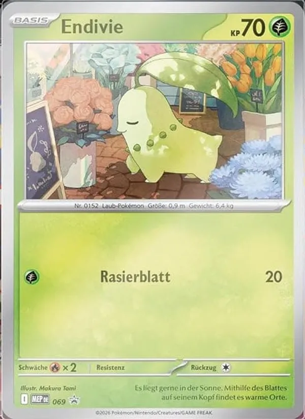 Kartu Chikorita dari MEP Black Star Promos, nomor 069