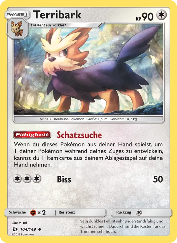 Karte Terribark aus Sonne & Mond, Nummer 104/149