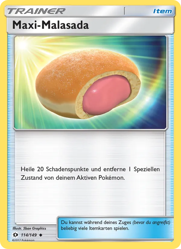 Karte Maxi-Malasada aus Sonne & Mond, Nummer 114/149