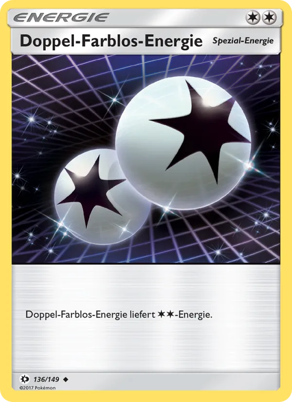 Karte Doppel-Farblos-Energie aus Sonne & Mond, Nummer 136/149