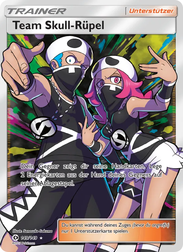 Karte Team Skull-Rüpel aus Sonne & Mond, Nummer 149/149
