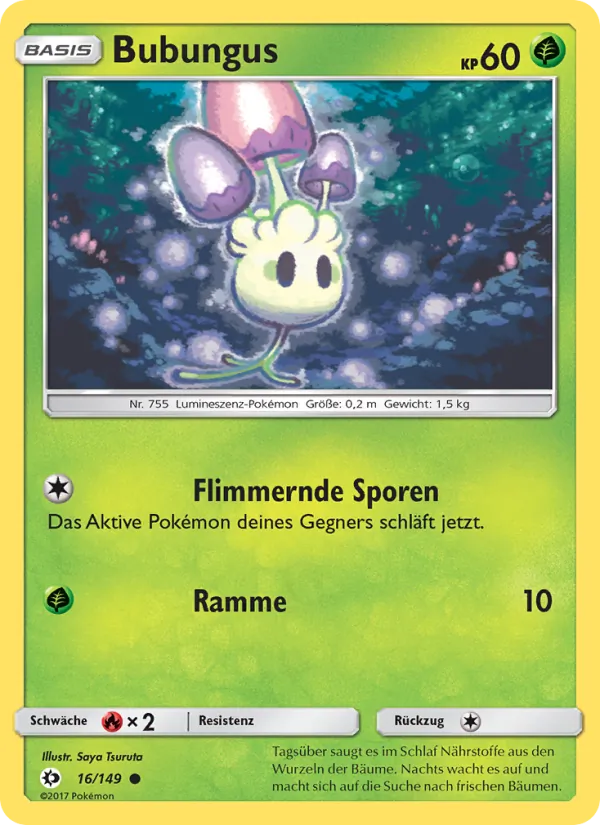 Karte Bubungus aus Sonne & Mond, Nummer 16/149