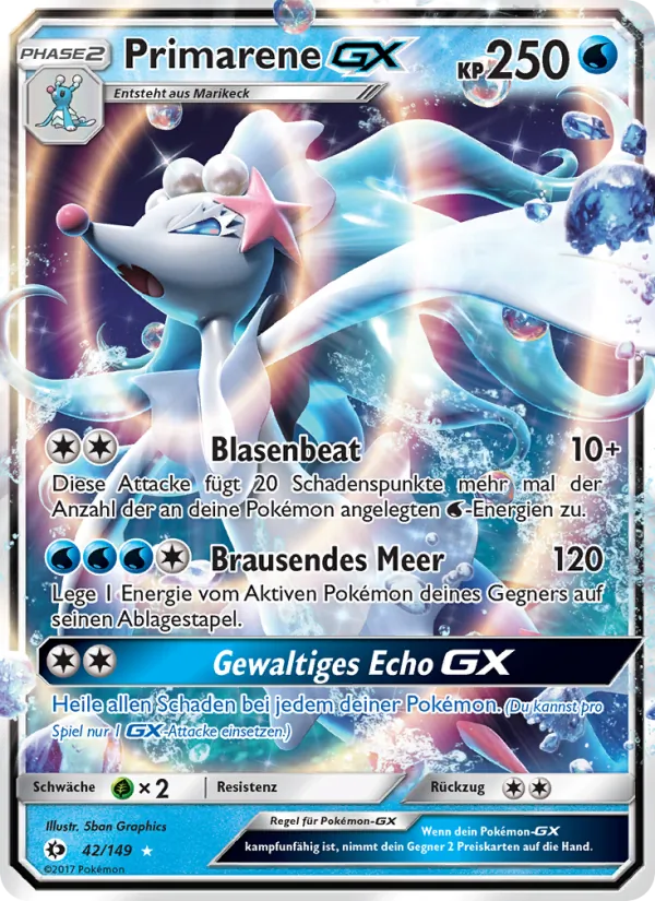 Karte Primarene GX aus Sonne & Mond, Nummer 42/149