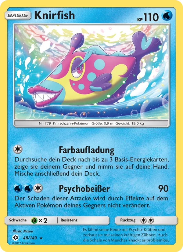 Karte Knirfish aus Sonne & Mond, Nummer 48/149