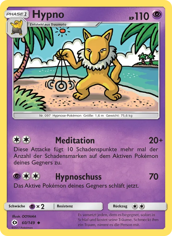 Karte Hypno aus Sonne & Mond, Nummer 60/149
