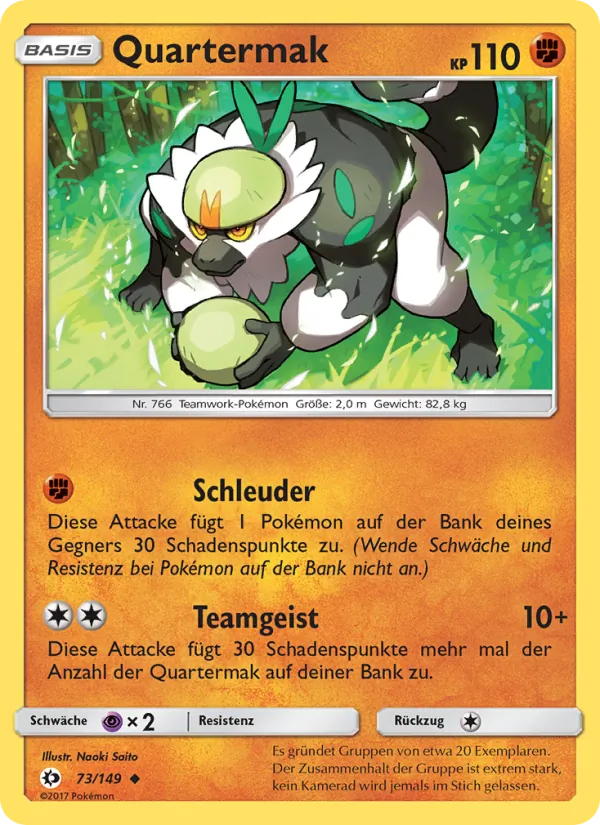 Karte Quartermak aus Sonne & Mond, Nummer 73/149