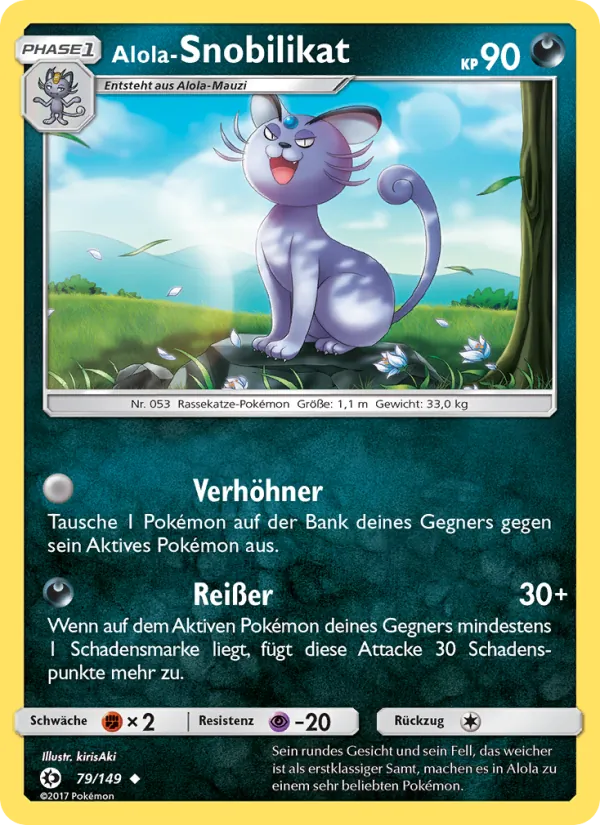 Karte Alola-Snobilikat aus Sonne & Mond, Nummer 79/149