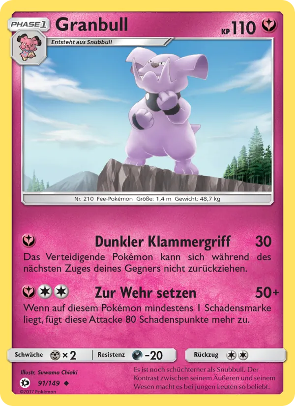 Karte Granbull aus Sonne & Mond, Nummer 91/149