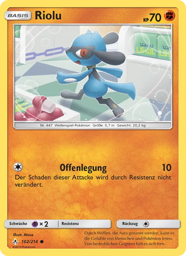 Karte Riolu aus Kräfte im Einklang, Nummer 102/214