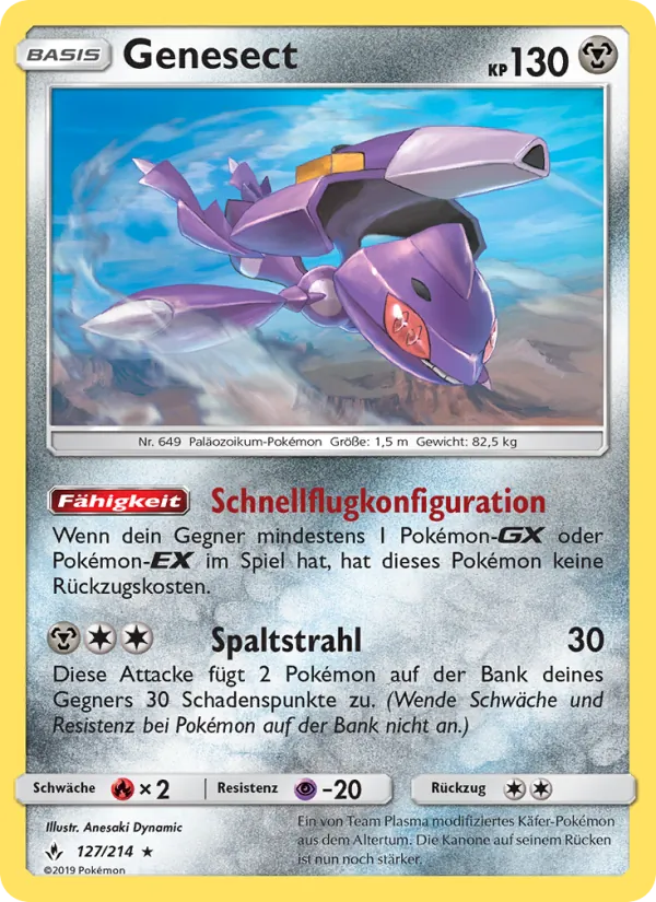 Karte Genesect aus Kräfte im Einklang, Nummer 127/214