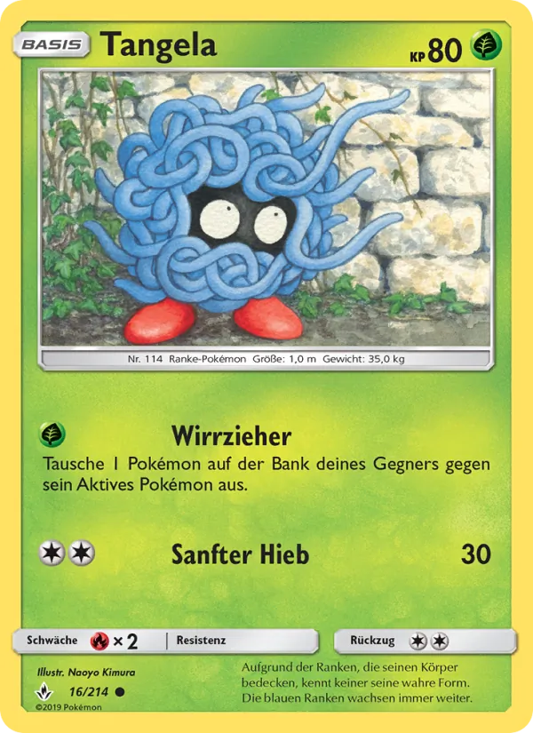 Karte Tangela aus Kräfte im Einklang, Nummer 16/214