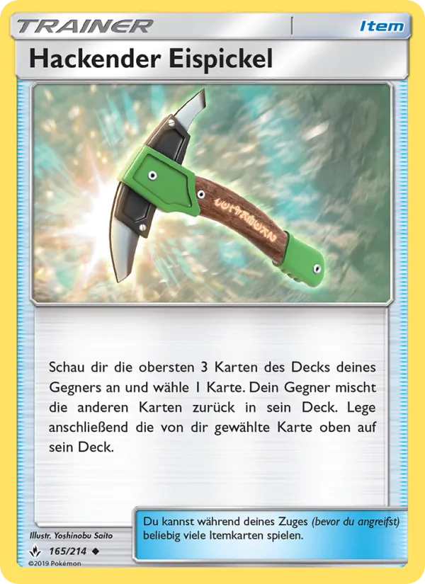 Karte Hackender Eispickel aus Kräfte im Einklang, Nummer 165/214