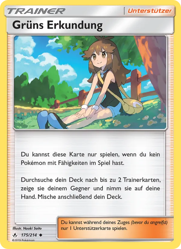 Karte Grüns Erkundung aus Kräfte im Einklang, Nummer 175/214