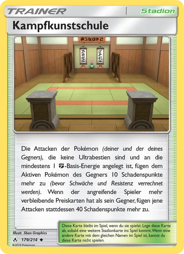 Karte Kampfkunstschule aus Kräfte im Einklang, Nummer 179/214