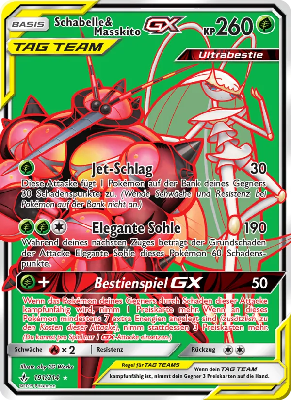 Karte Schabelle & Masskito GX aus Kräfte im Einklang, Nummer 191/214