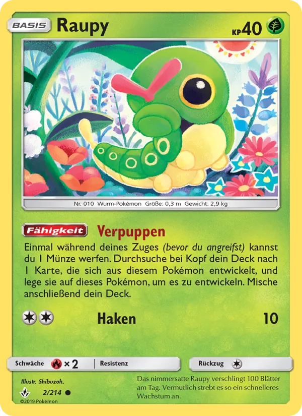 Karte Raupy aus Kräfte im Einklang, Nummer 2/214