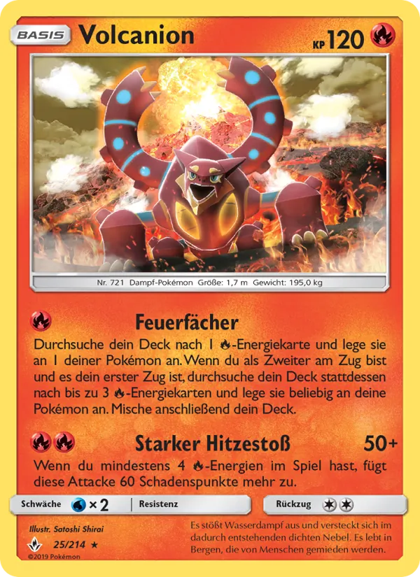 Karte Volcanion aus Kräfte im Einklang, Nummer 25/214