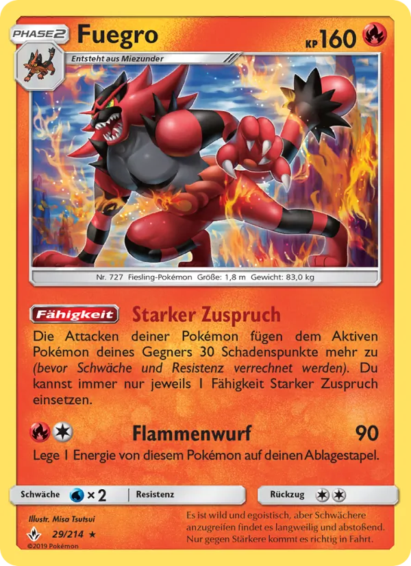 Karte Fuegro aus Kräfte im Einklang, Nummer 29/214