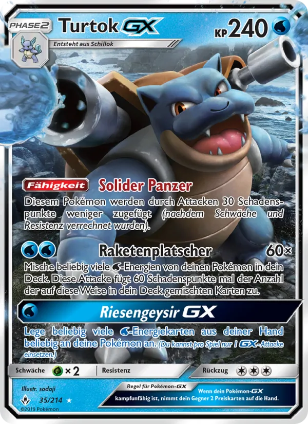 Karte Turtok GX aus Kräfte im Einklang, Nummer 35/214