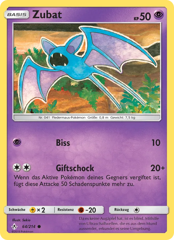 Karte Zubat aus Kräfte im Einklang, Nummer 64/214