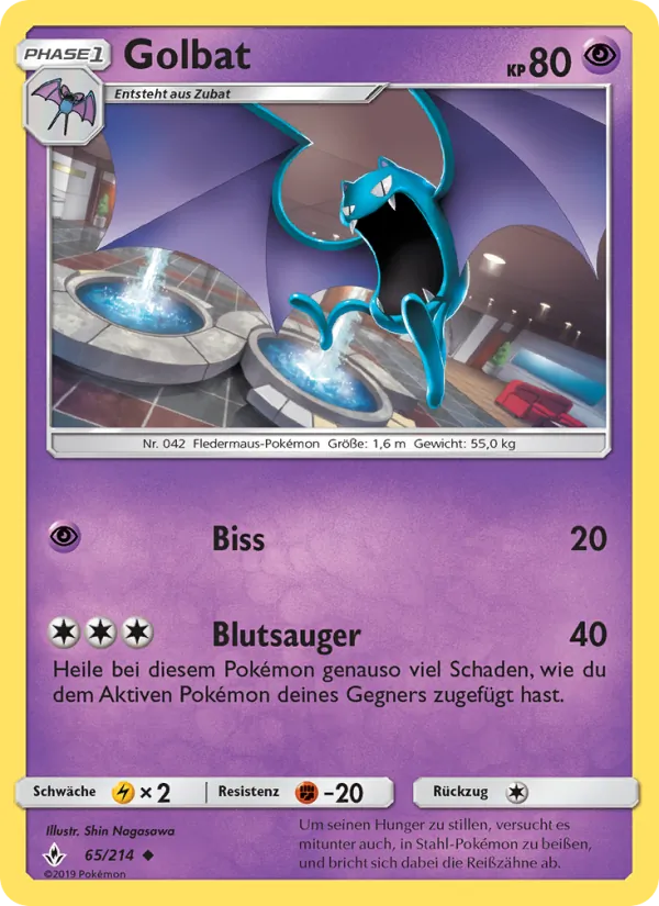 Karte Golbat aus Kräfte im Einklang, Nummer 65/214