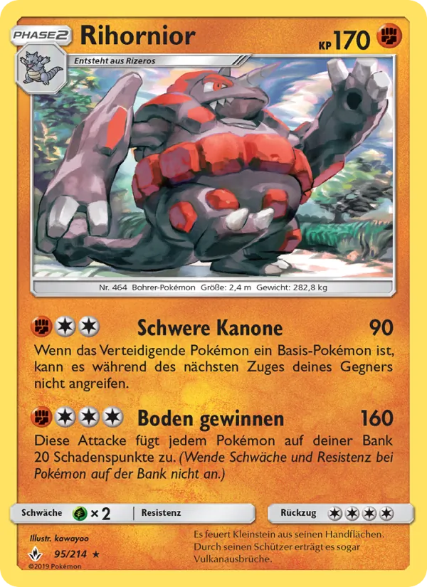 Karte Rihornior aus Kräfte im Einklang, Nummer 95/214