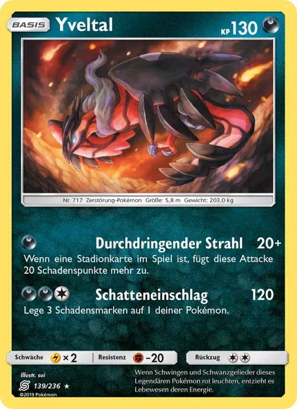 Karte Yveltal aus Bund der Gleichgesinnten, Nummer 139/236