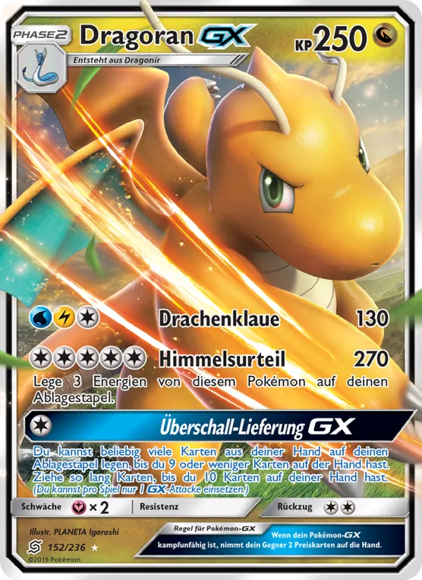 Karte Dragoran GX aus Bund der Gleichgesinnten, Nummer 152/236