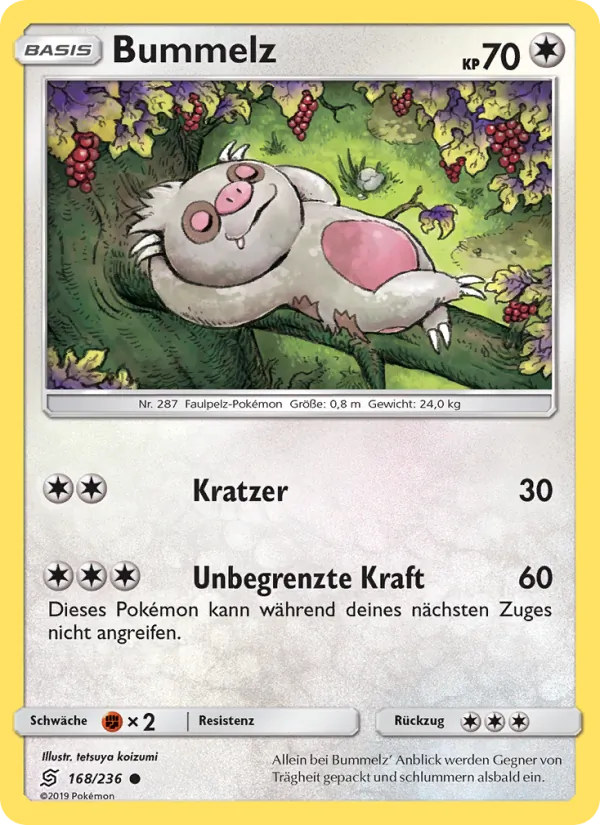 Karte Bummelz aus Bund der Gleichgesinnten, Nummer 168/236
