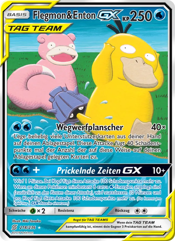 Karte Flegmon & Enton GX aus Bund der Gleichgesinnten, Nummer 218/236