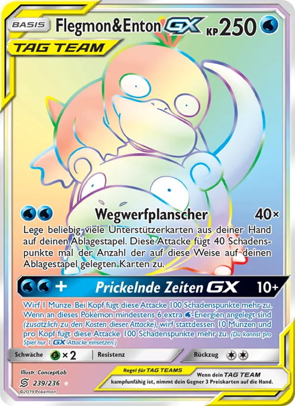 Karte Flegmon & Enton GX aus Bund der Gleichgesinnten, Nummer 239/236