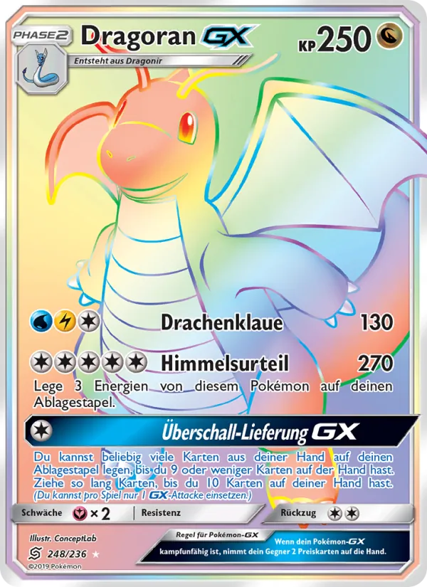 Karte Dragoran GX aus Bund der Gleichgesinnten, Nummer 248/236