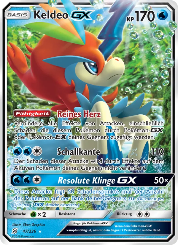 Karte Keldeo GX aus Bund der Gleichgesinnten, Nummer 47/236
