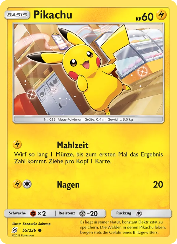 Karte Pikachu aus Bund der Gleichgesinnten, Nummer 55/236