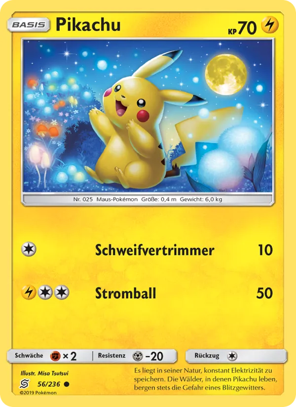 Karte Pikachu aus Bund der Gleichgesinnten, Nummer 56/236