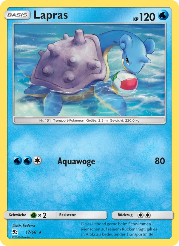 Karte Lapras aus Verborgenes Schicksal, Nummer 17/68